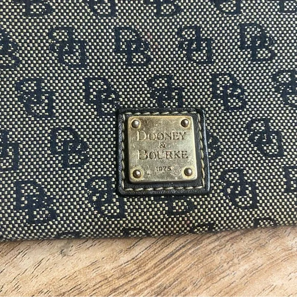 Dooney & Burke Monogram DB Black Wristlet (no strap) - Picture 6 of 8